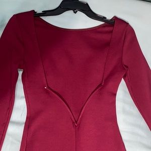 Lulus Burgundy Fitted Dress